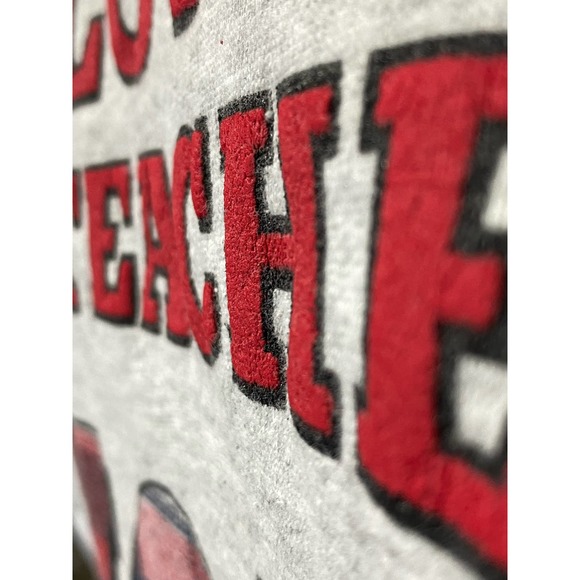 Vintage I Love My Teacher NOT Funny Sweater Size Large Made in USA TULTEX TAG - Picture 9 of 14